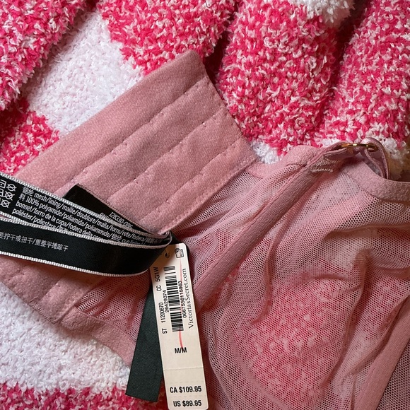 VS Pink Floral Embroidered Bustier Top - Picture 5 of 5